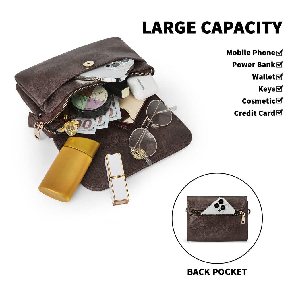 Small Vegan Leather Crossbody Bag with Adjustable Strap N452438