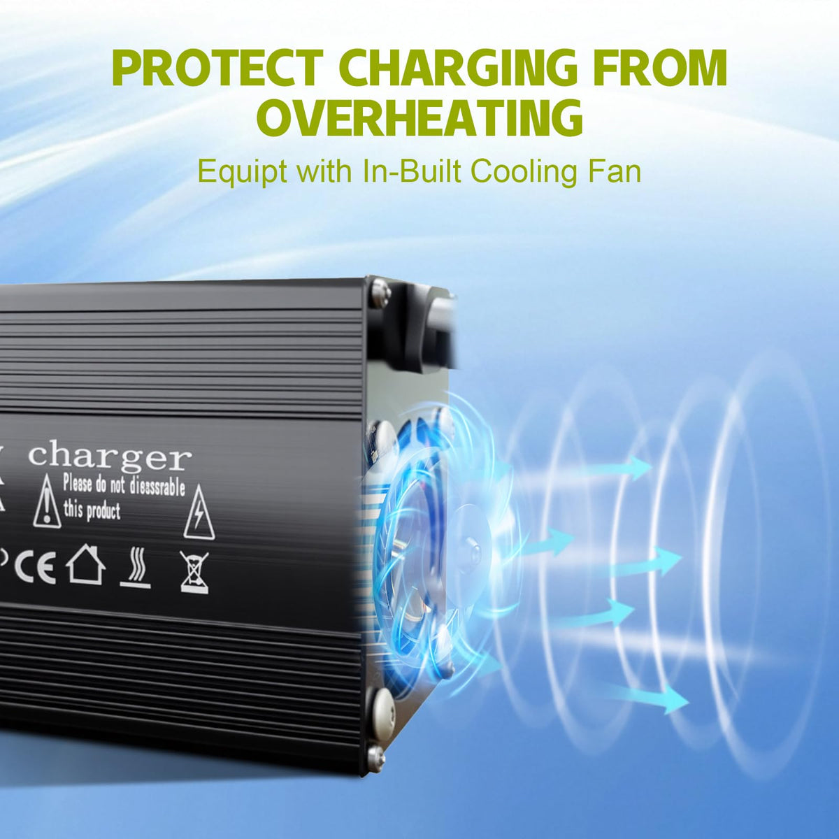 14.6V 20A LiFePO4 Battery Charger with Anderson Connector T56059