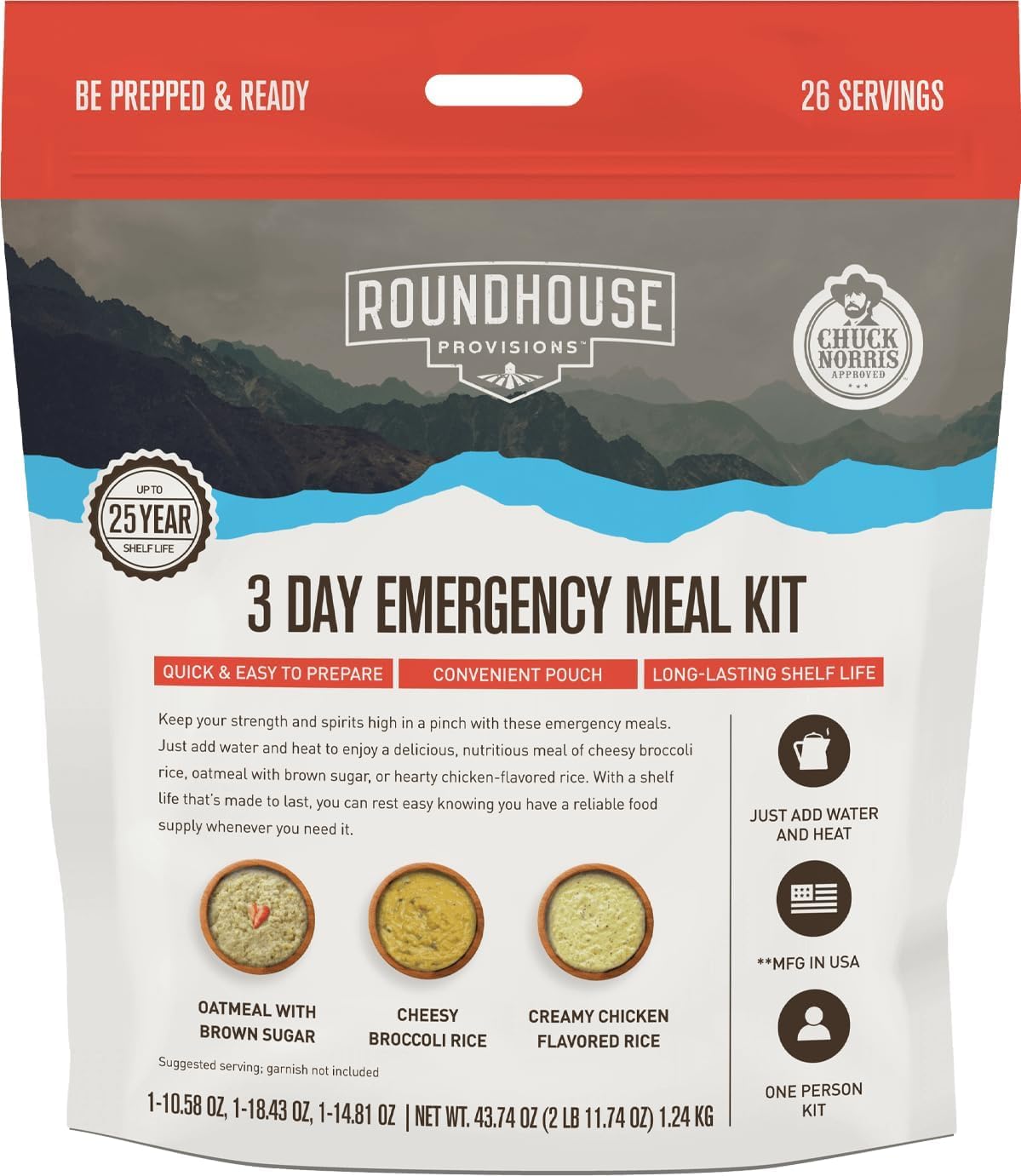 3 Day Emergency Meal Kit, 26 Servings T639213