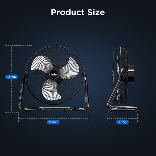 12 Inch 3-Speed Oscillating Metal Floor Fan E694497