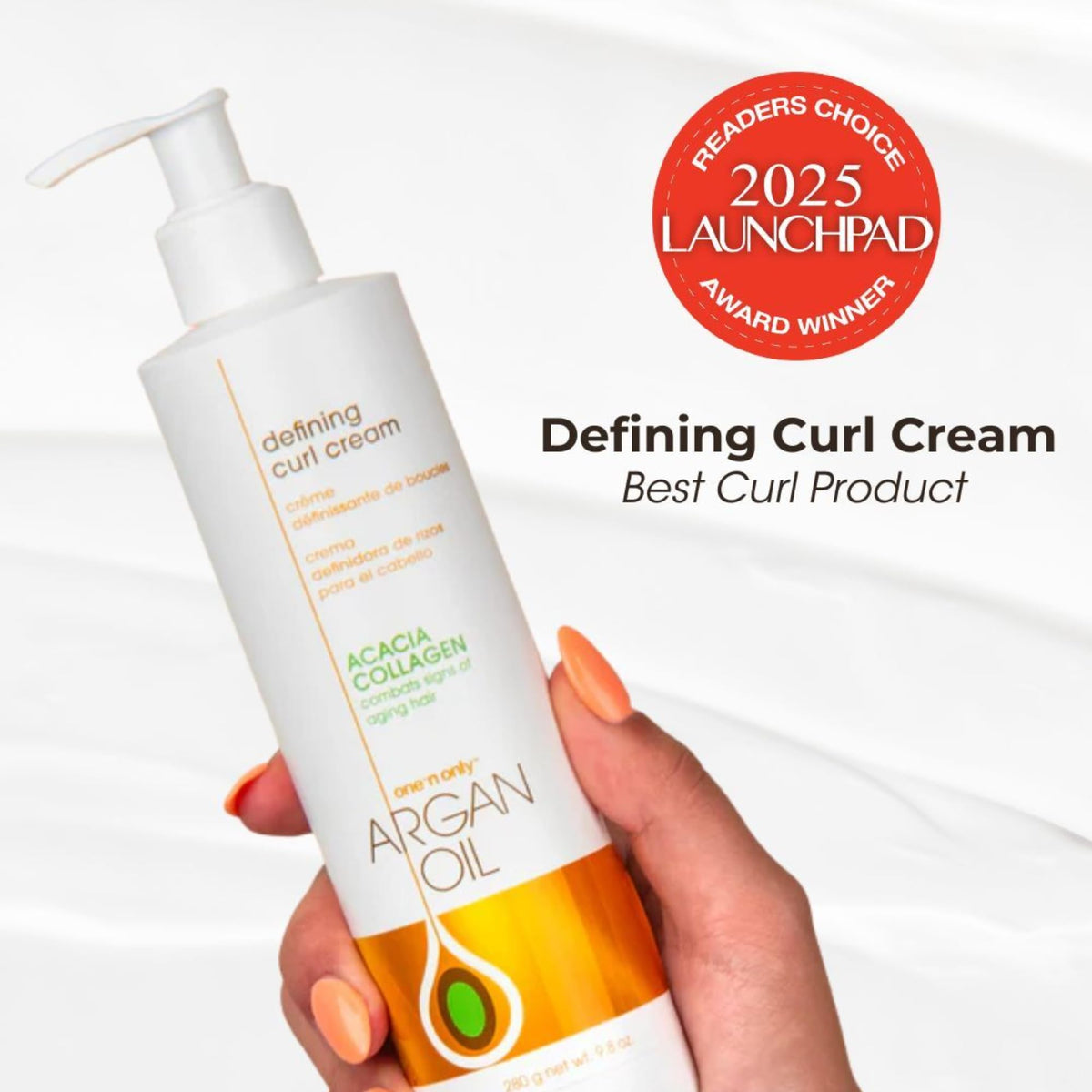 Argan Oil Curl Cream & Leave-In Conditioner, 10 oz, 3 Pack G50551
