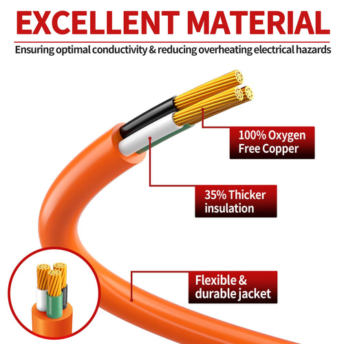 100 FT 10 Gauge Orange Extension Cord G35446