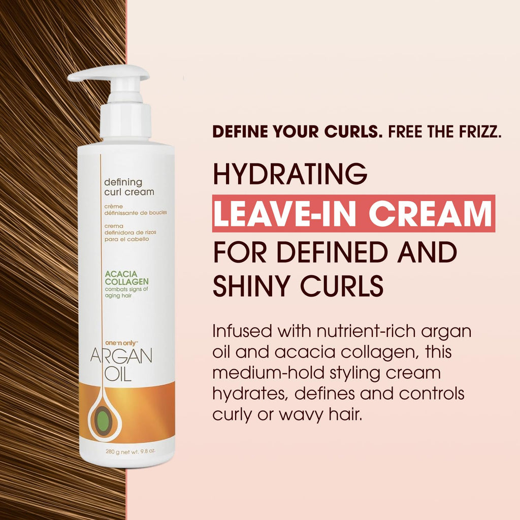 Argan Oil Curl Cream & Leave-In Conditioner, 10 oz, 3 Pack G50551