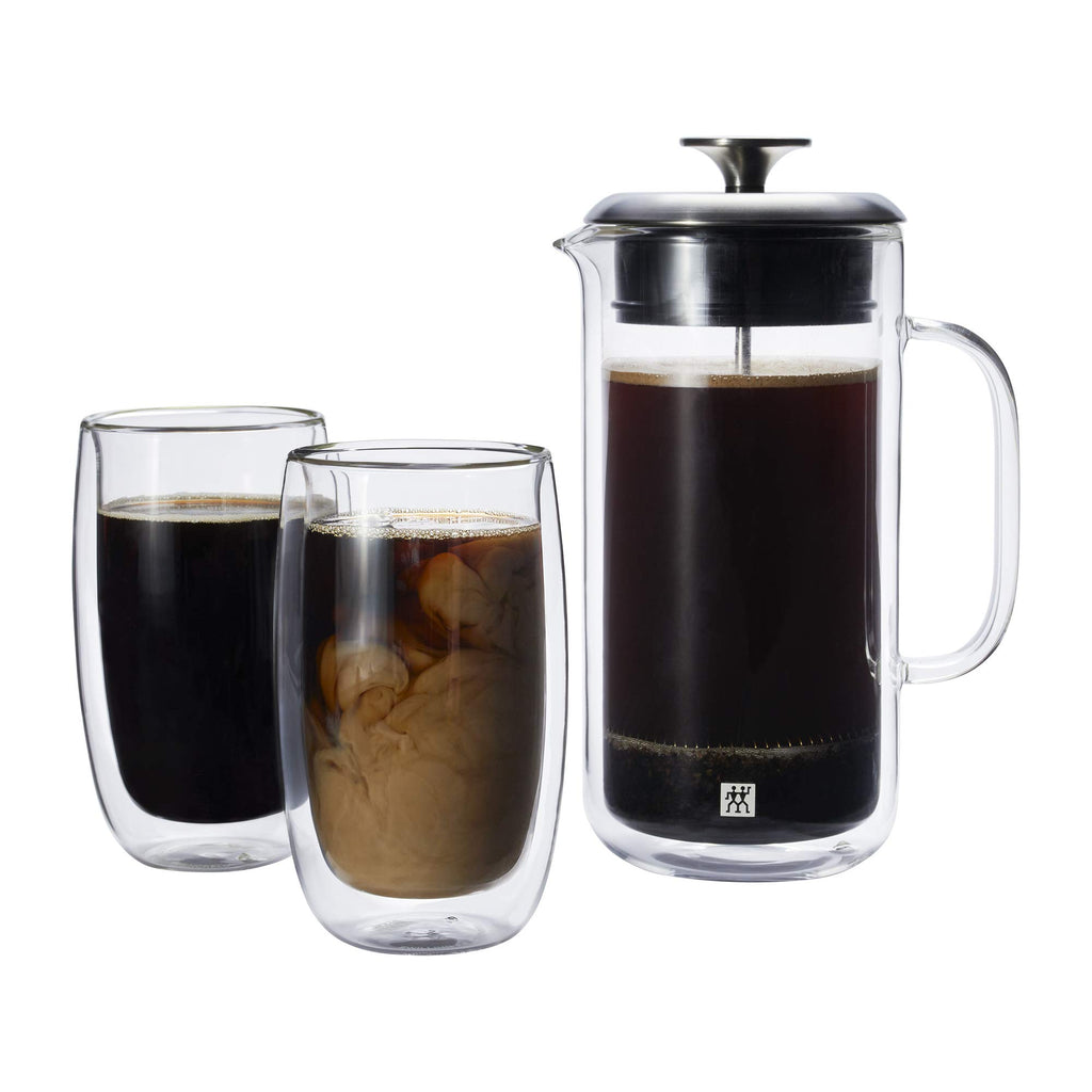 Double Wall French Press and Latte Glass E867942