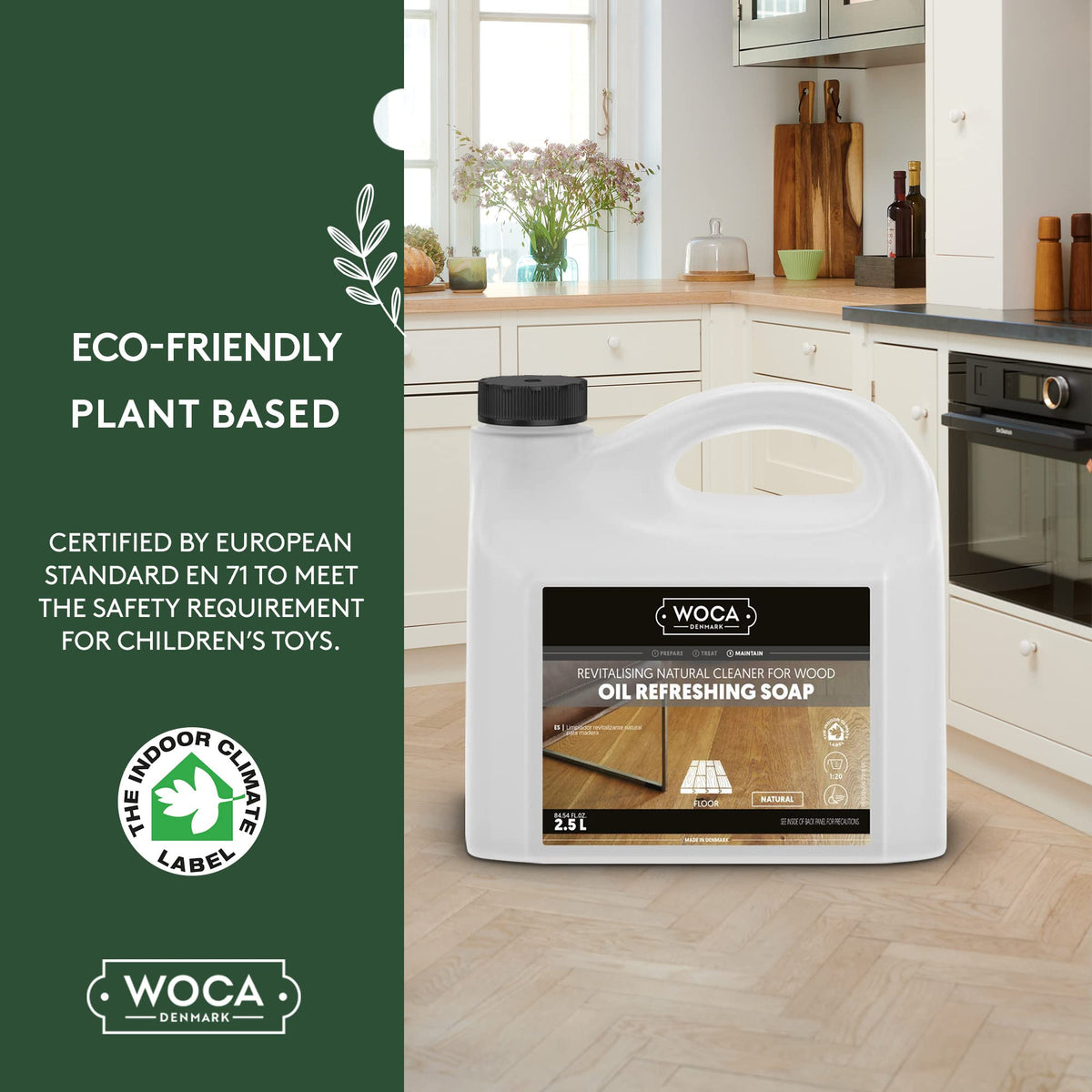 Natural 1L Plant-Based Oil Soap Wood Floor Cleaner T576