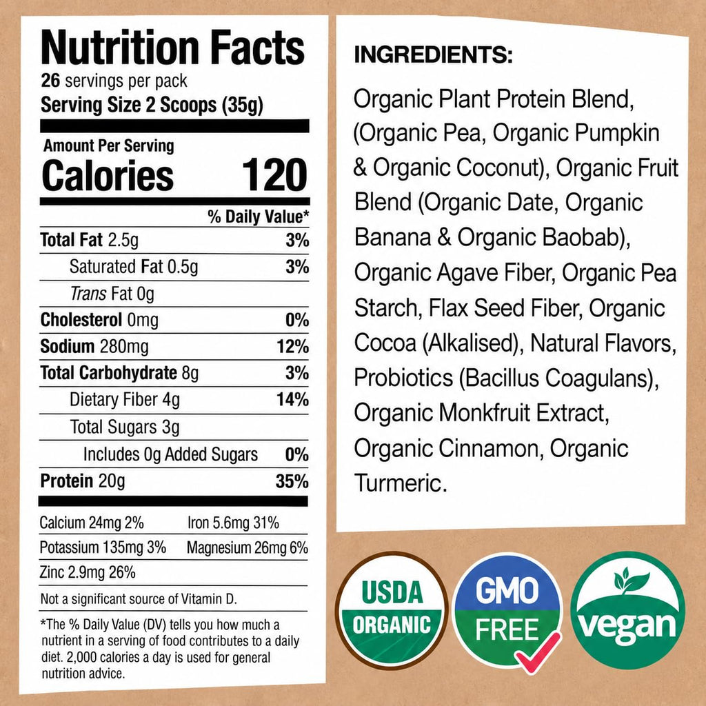 Organic Vegan Protein Powder with Probiotics U883071