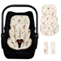 Infant Car Seat Insert with 2 Strap Pads, Reversible Head and Body Support W498