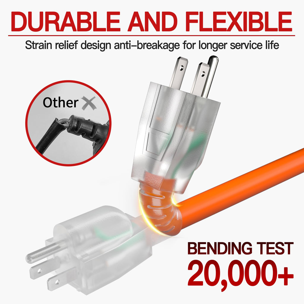 100 FT 10 Gauge Orange Extension Cord G35446
