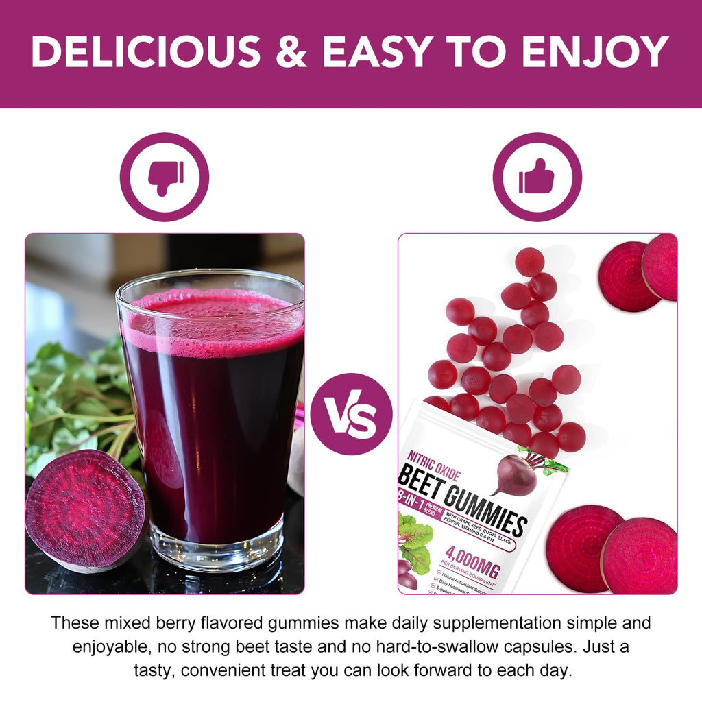 Beet Root Gummies with CoQ10 90 Soft Chews O955449