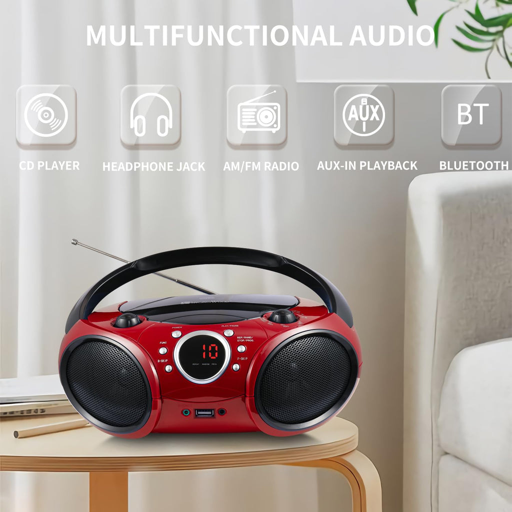 Portable CD Player Boombox K7602