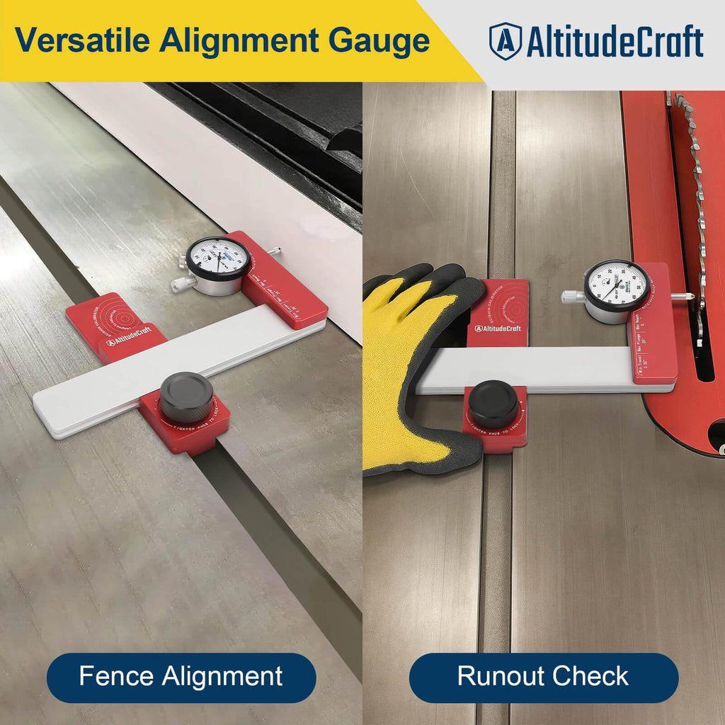 Table Saw Alignment Gauge with 0.001-Inch Dial Indicator Q58846