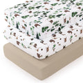 3 Pack Ultra Soft Breathable Fitted Crib Sheets 28x52 Inch A71398