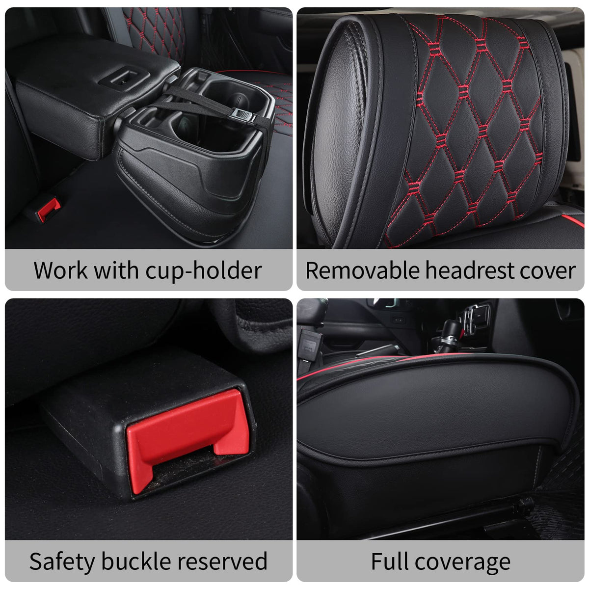 Jeep Wrangler JK JL 4-Door Seat Covers Full Set J90459