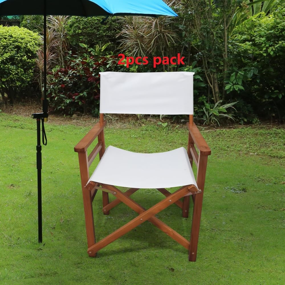 Black Canvas Director's Chair 2pcs Set Q15813