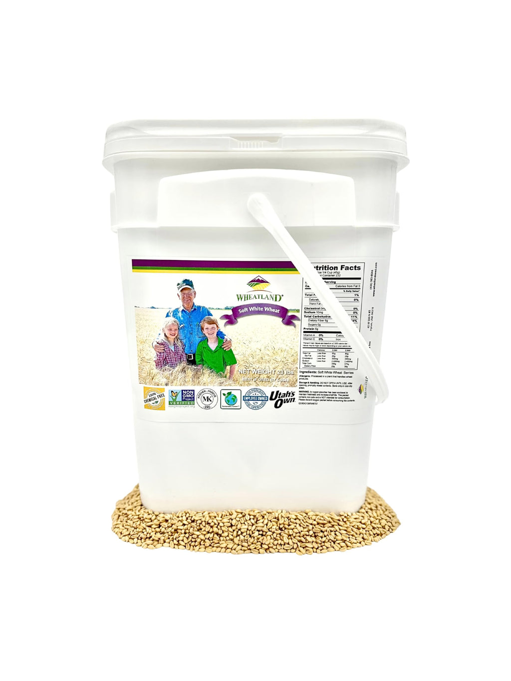 Soft White Wheat Berries 23 lbs Non-GMO E259