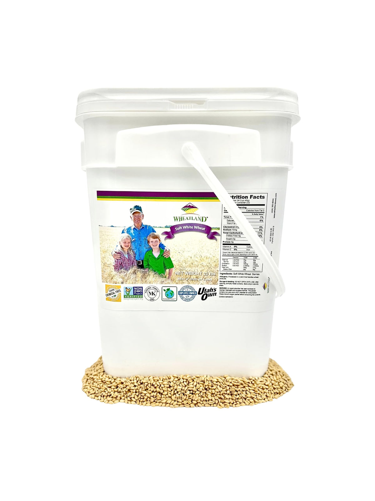 Soft White Wheat Berries 23 lbs Non-GMO E259