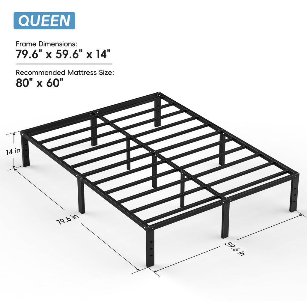 Queen Metal Platform Bed Frame with Storage A9988