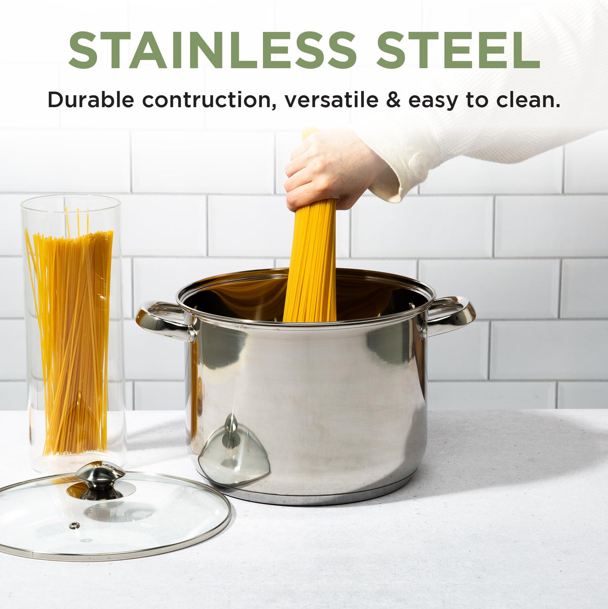 Stainless Steel 8-Quart Stock Pot with Glass Lid X846