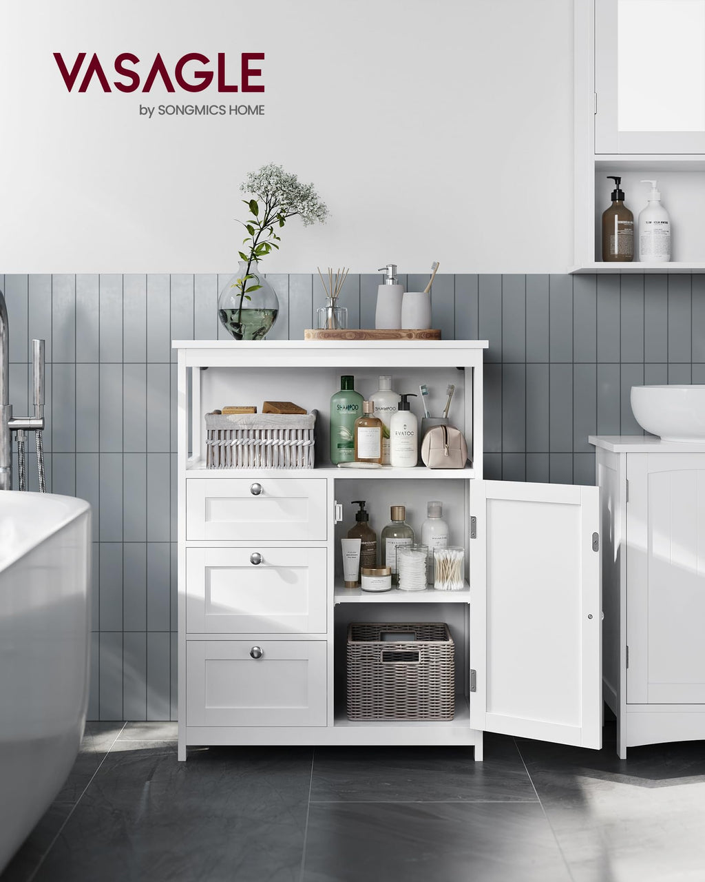 Bathroom Storage Cabinet with 3 Drawers Q6248