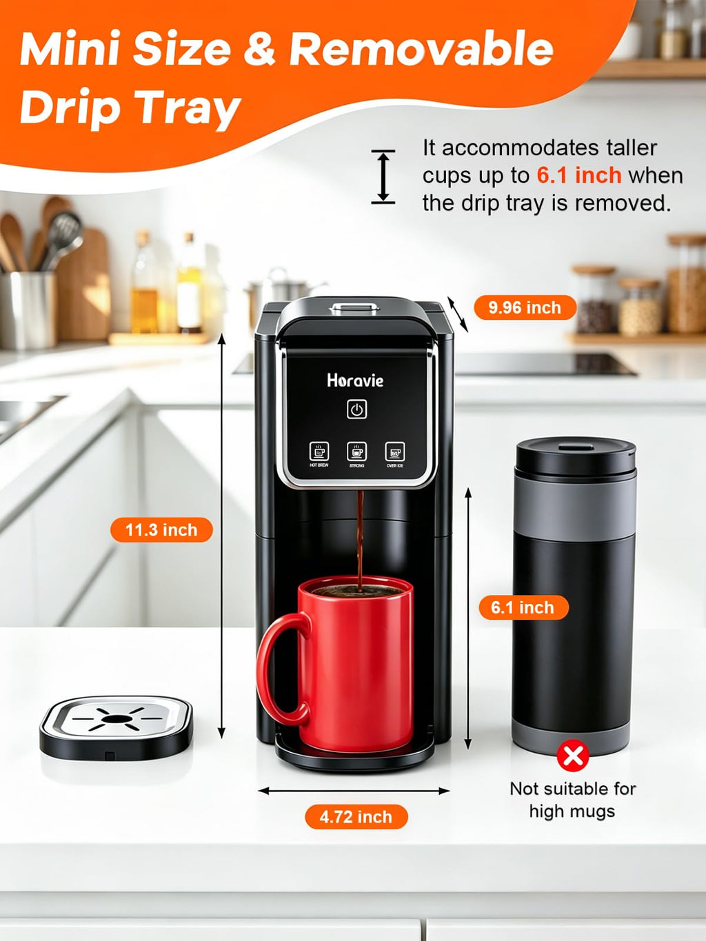 Black Single Serve Coffee Maker F943