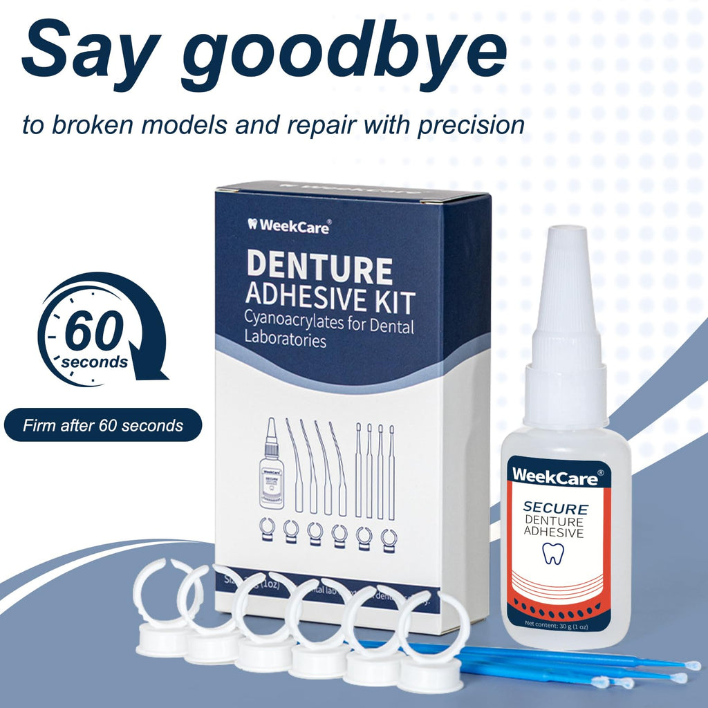 Denture Repair Glue 1oz Fast-Setting Adhesive D123