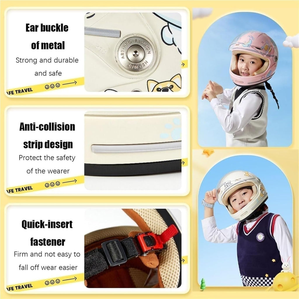 Kids Full Face Motorcycle Helmet with Visor, DOT Approved Z71369