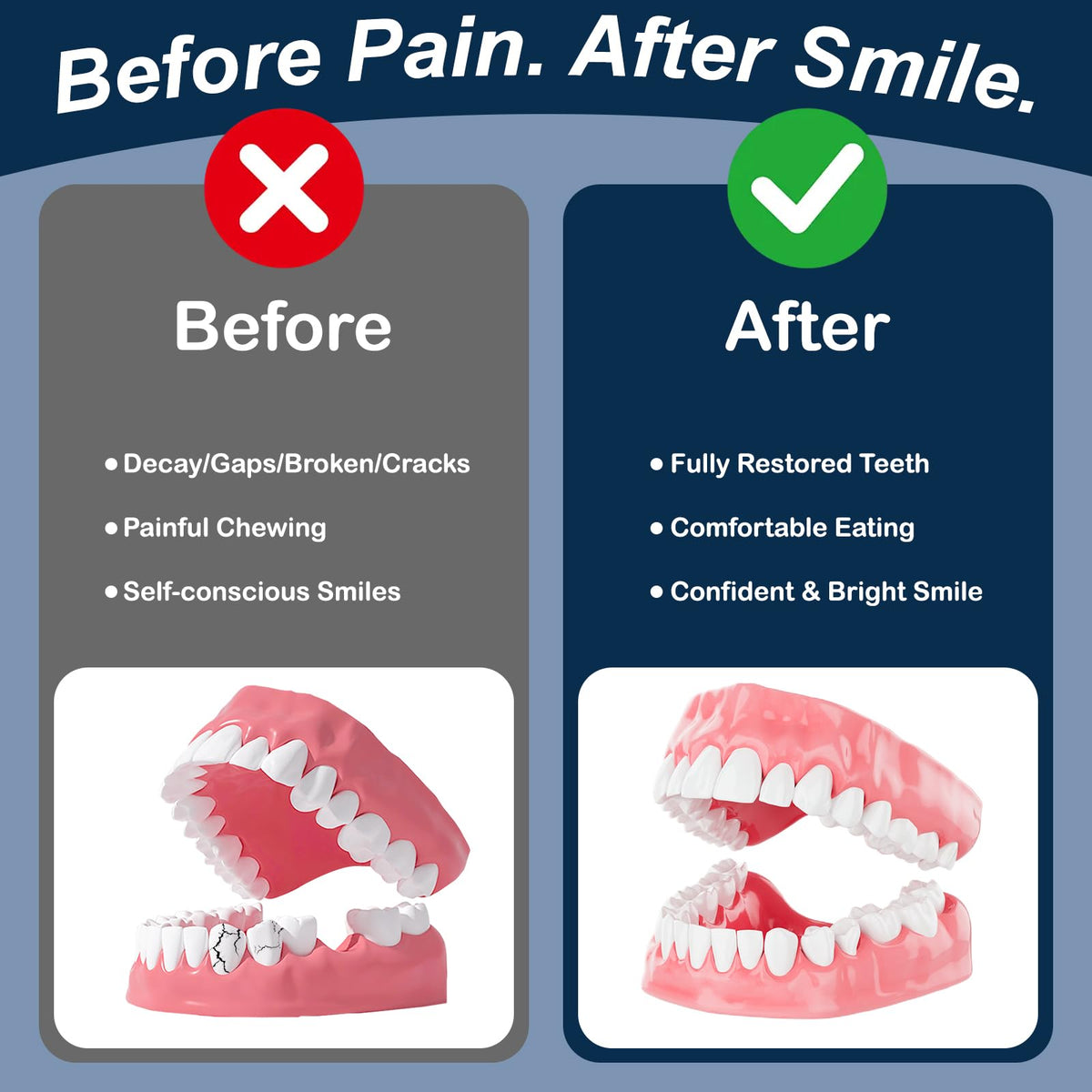 Denture Repair Glue 1oz Fast-Setting Adhesive D123