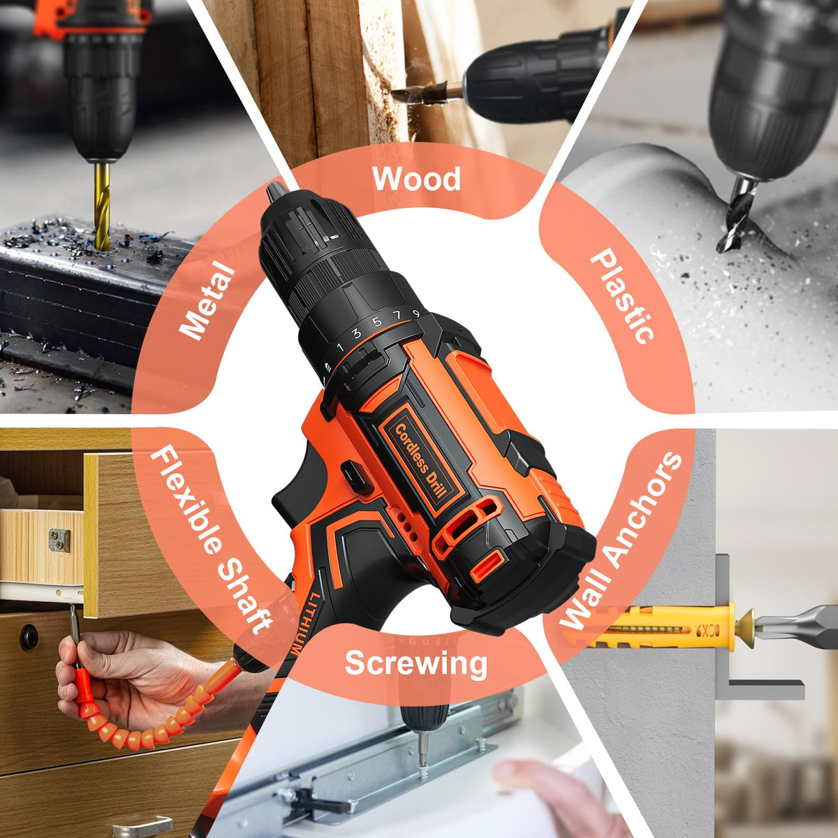 Cordless Drill Set 20V with 2.0Ah Power Pack and Charger F69908
