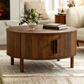 Round Coffee Table with Sliding Doors B247
