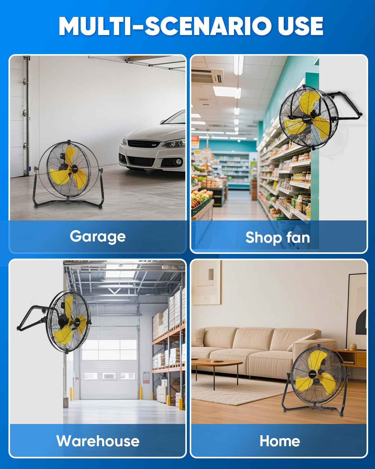 20 Inch 3-Speed High Velocity Metal Fan W377