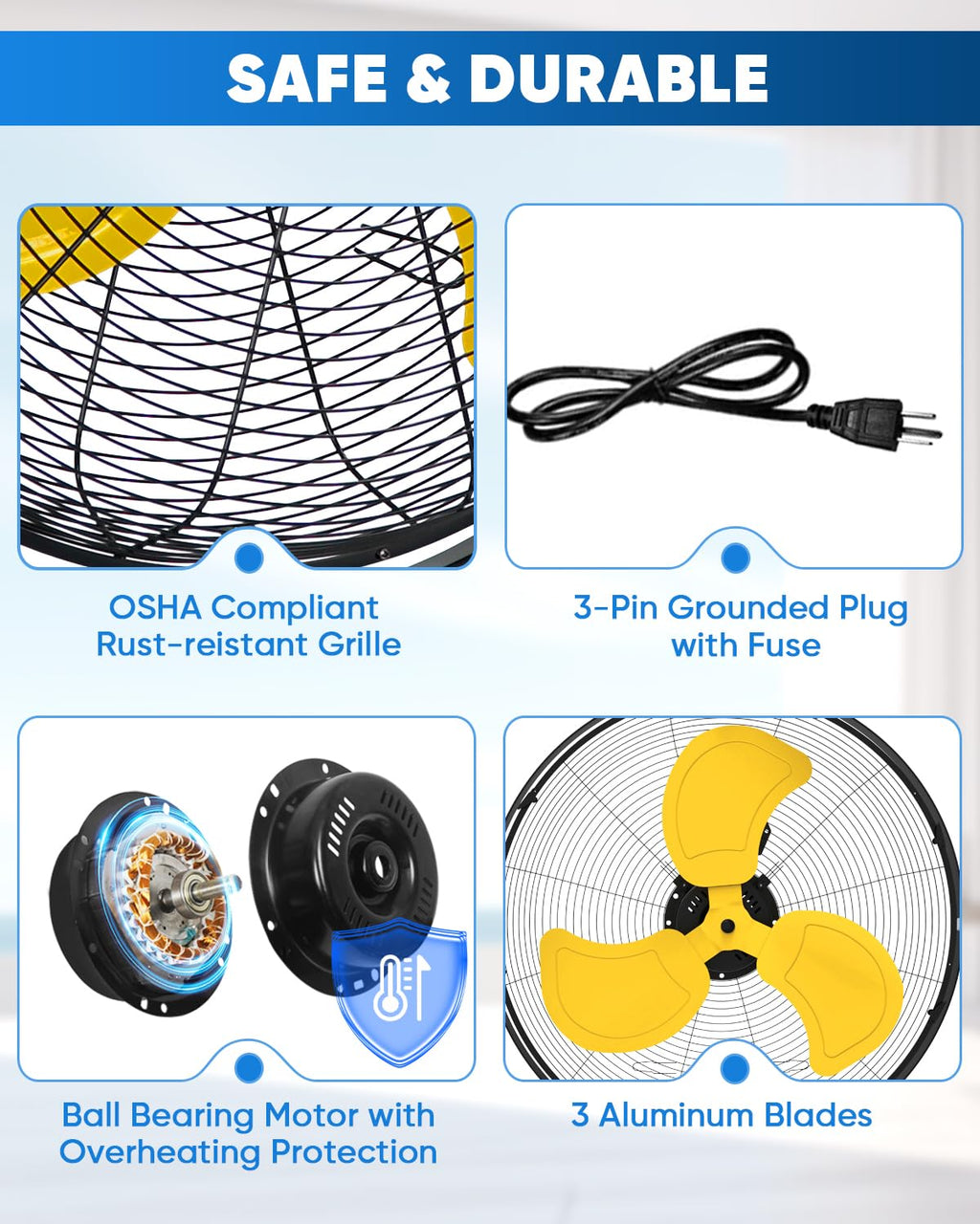 20 Inch 3-Speed High Velocity Metal Fan W377
