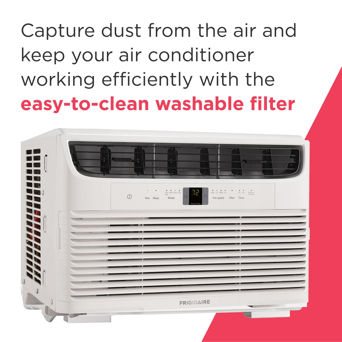 8,000 BTU White Window Air Conditioner with Remote Control B884
