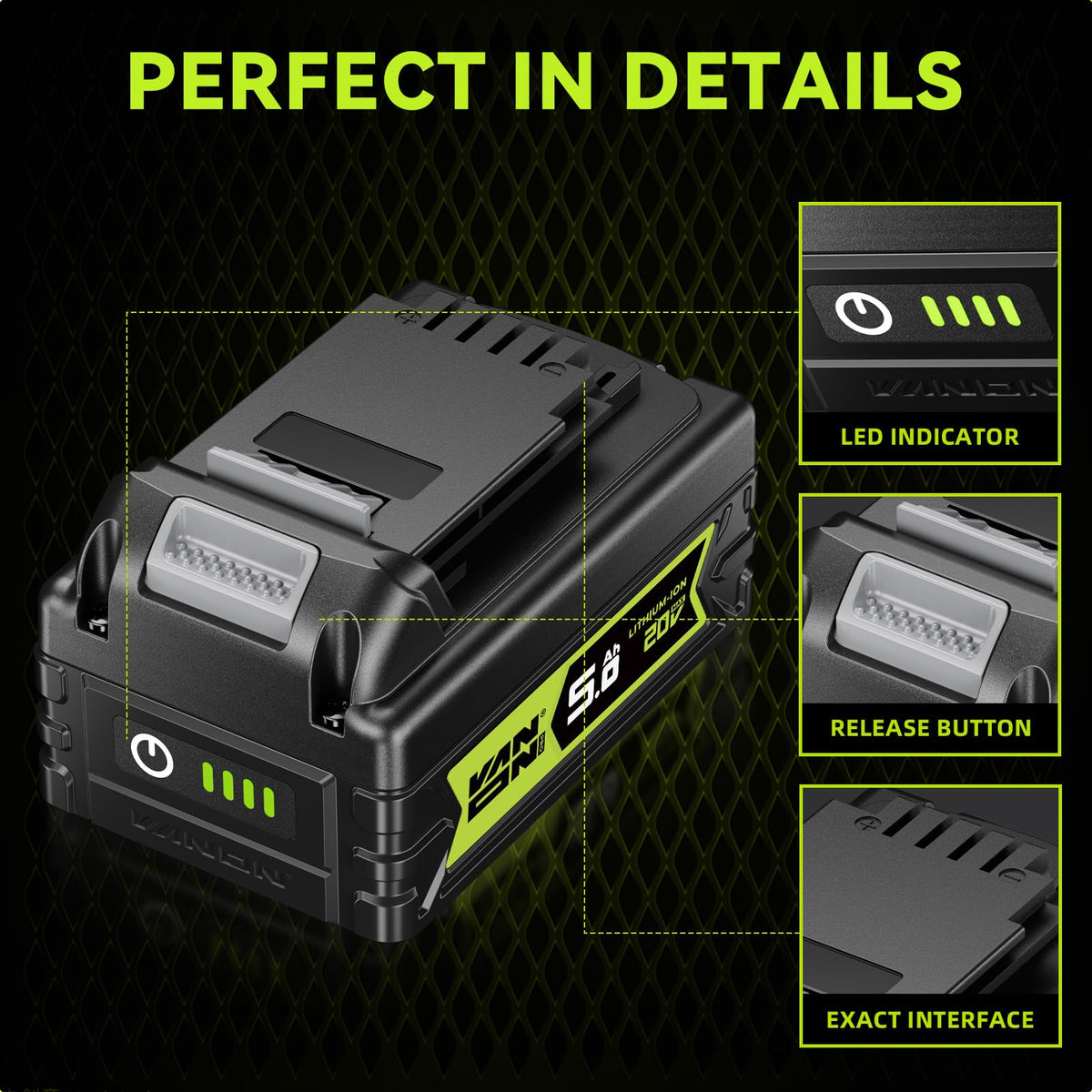 20V Max 5.0Ah Lithium Battery 2 Pack Z71855