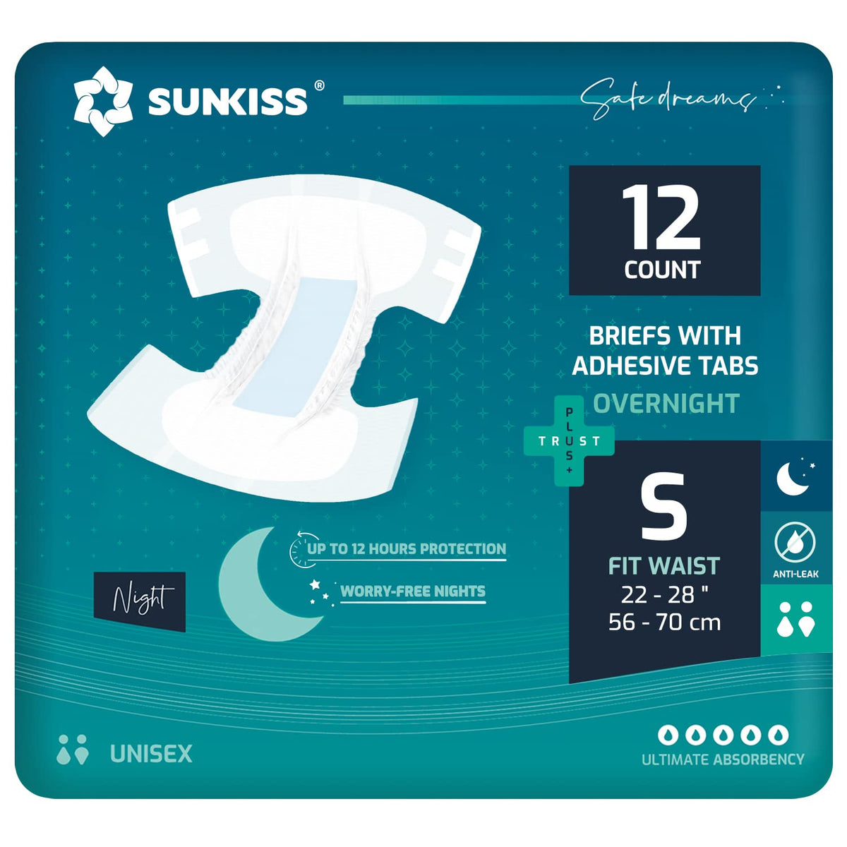 Adult Diapers Small 12 Count & Booster Pads 26 Count K176