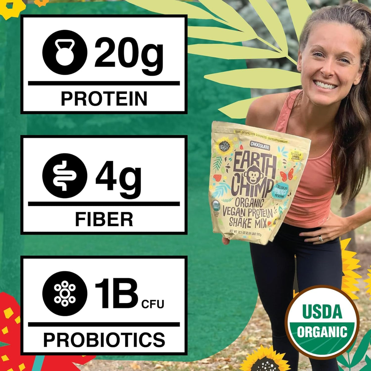 Organic Vegan Protein Powder with Probiotics U883071
