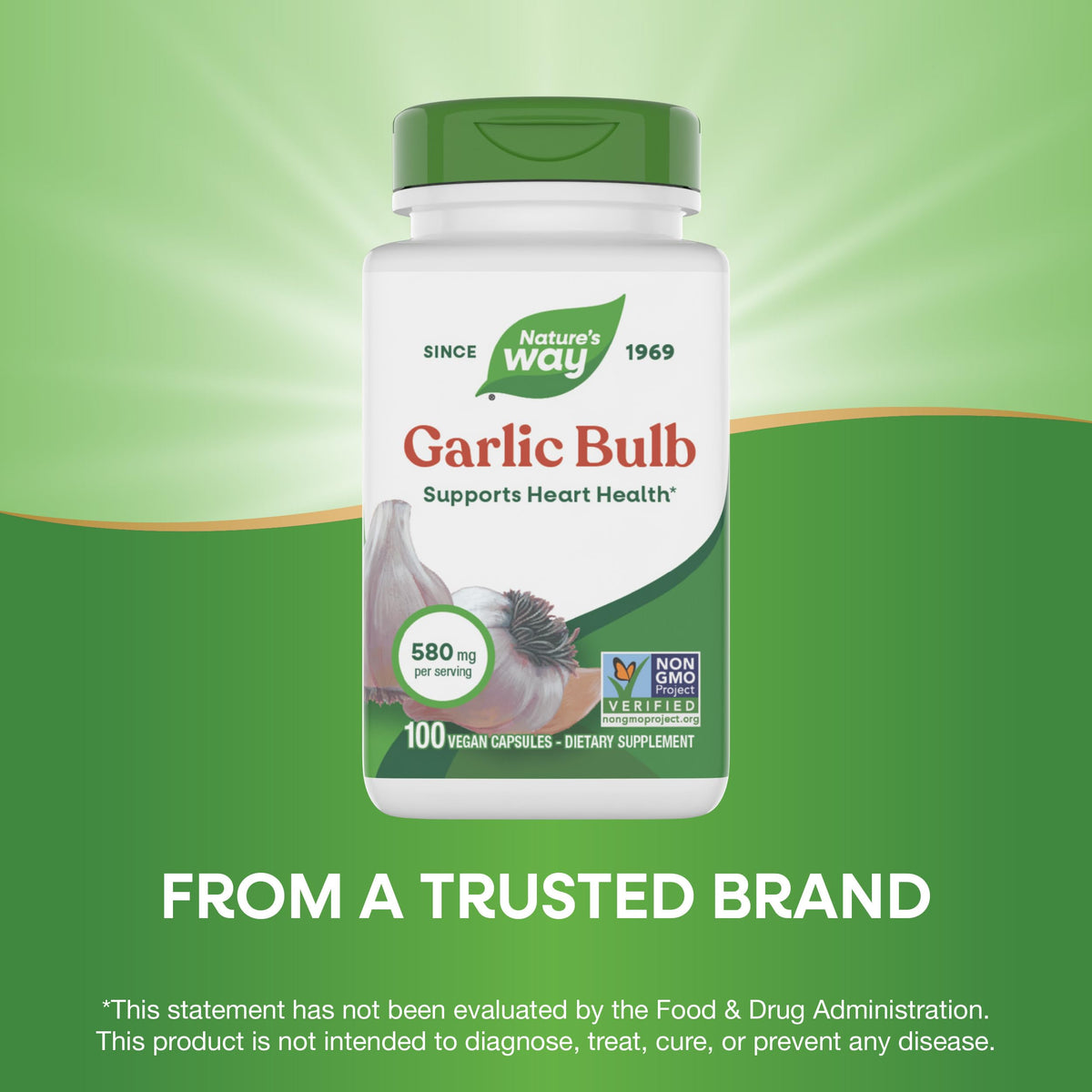 Garlic Bulb Capsules 580mg 100 ct O1772