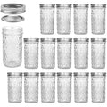 15 Pack 12 oz Mason Jars with Lids S2972