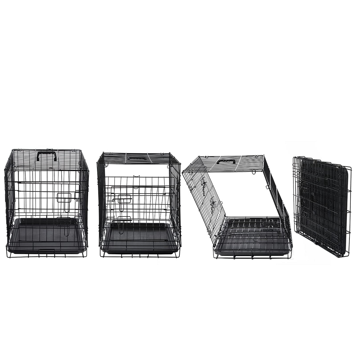 Brown Collapsible Metal Dog Crate O898
