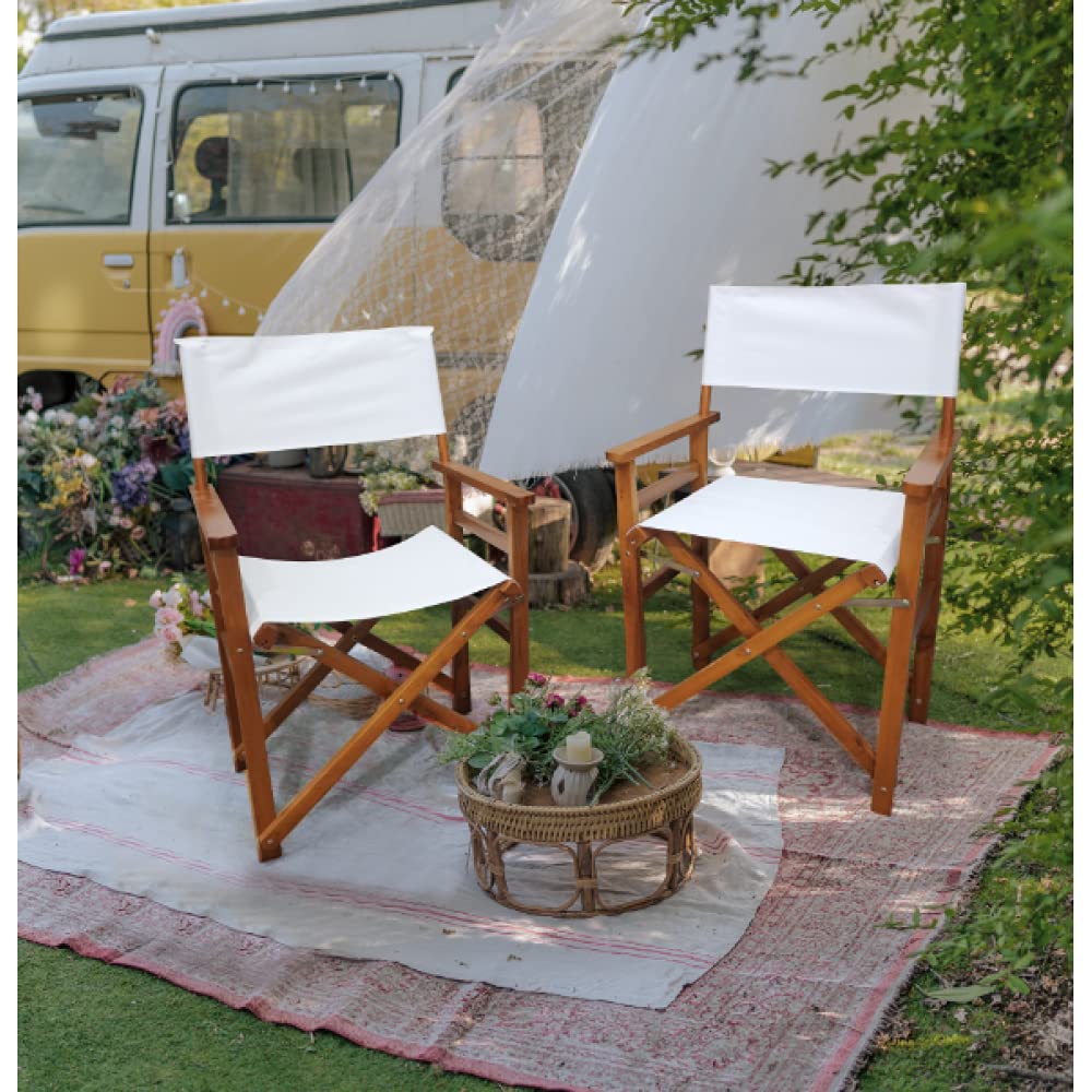 Black Canvas Director's Chair 2pcs Set Q15813