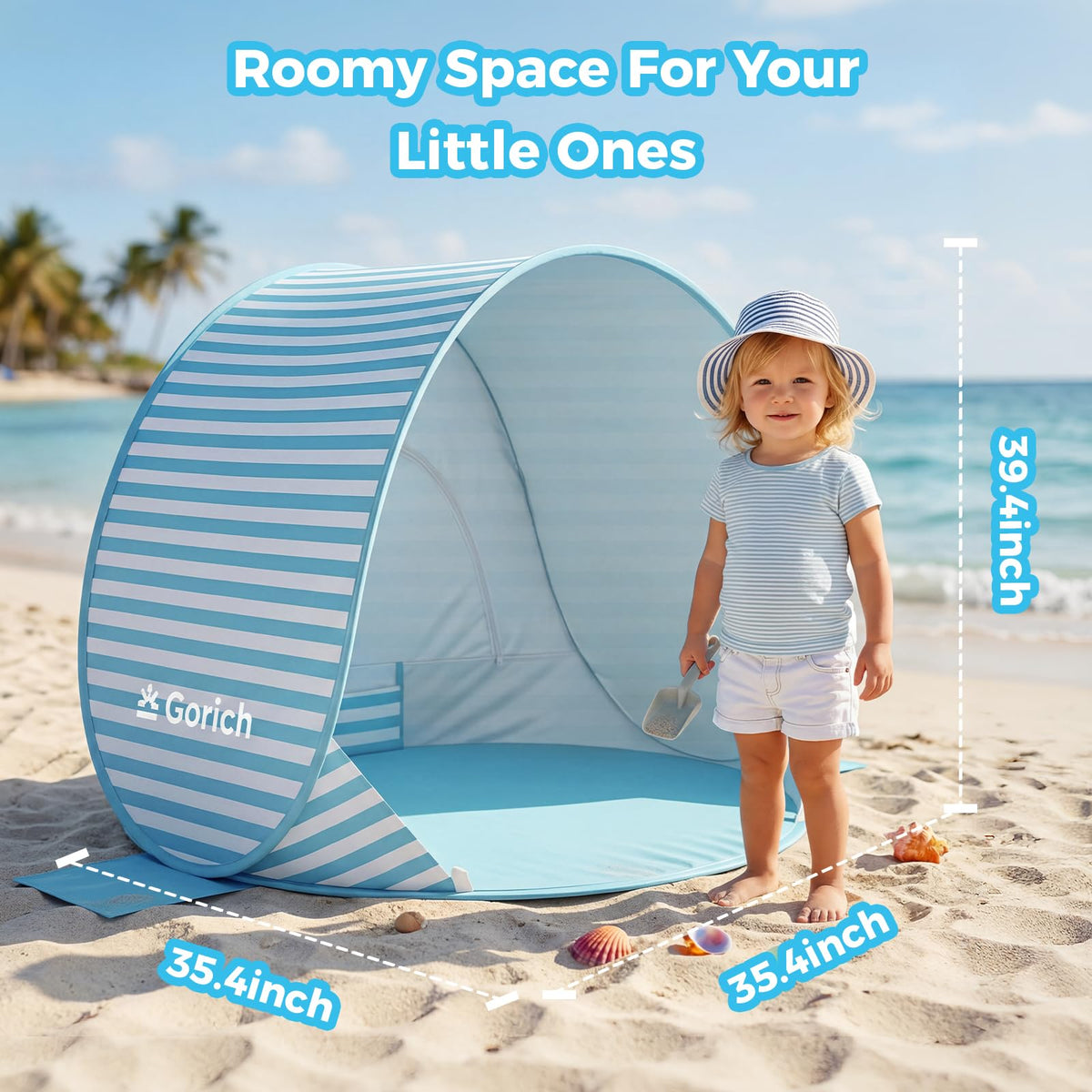 Pop Up Baby Beach Tent with UPF50+ UV Protection M627816