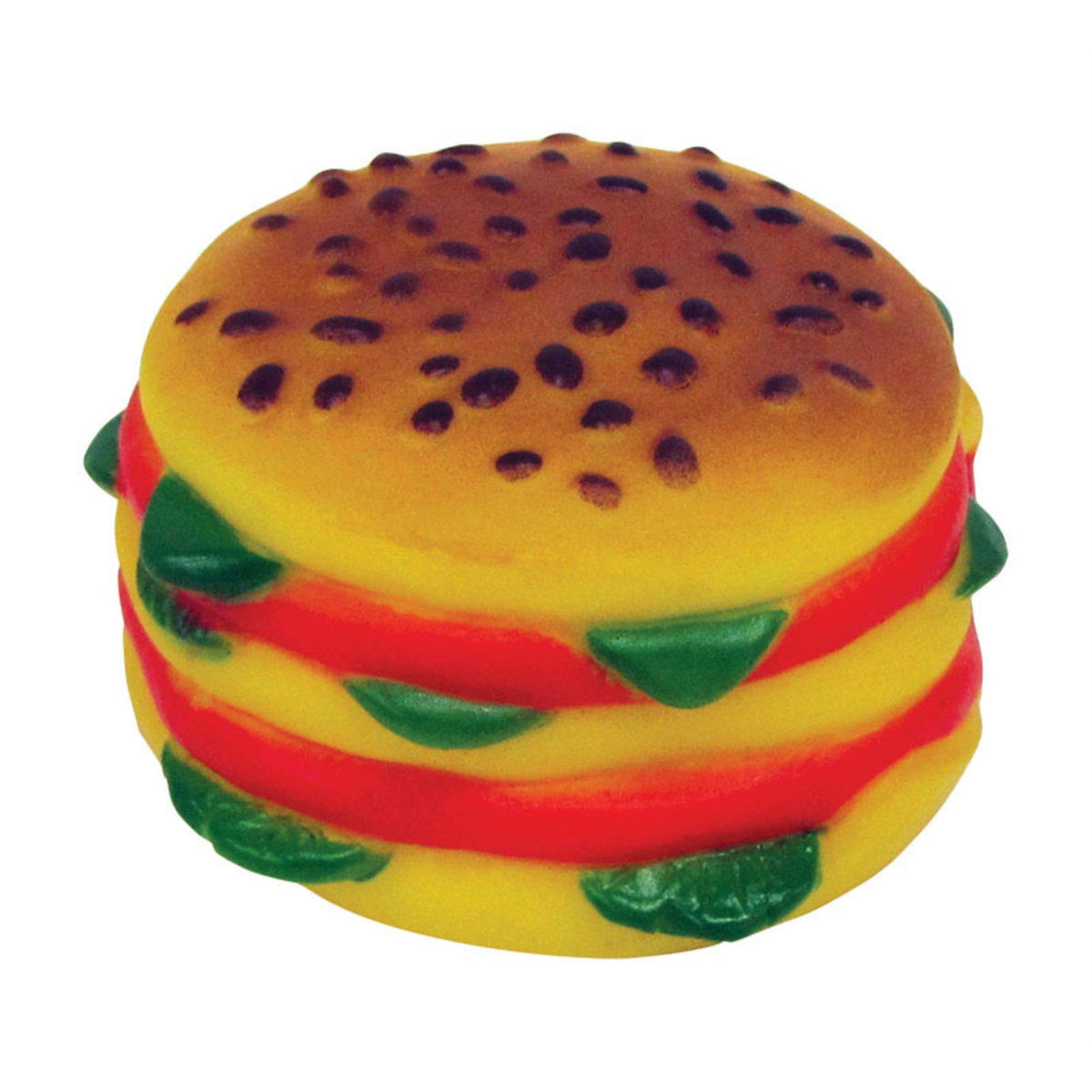 Vinyl Hamburger Dog Toy with Squeaker Q992525