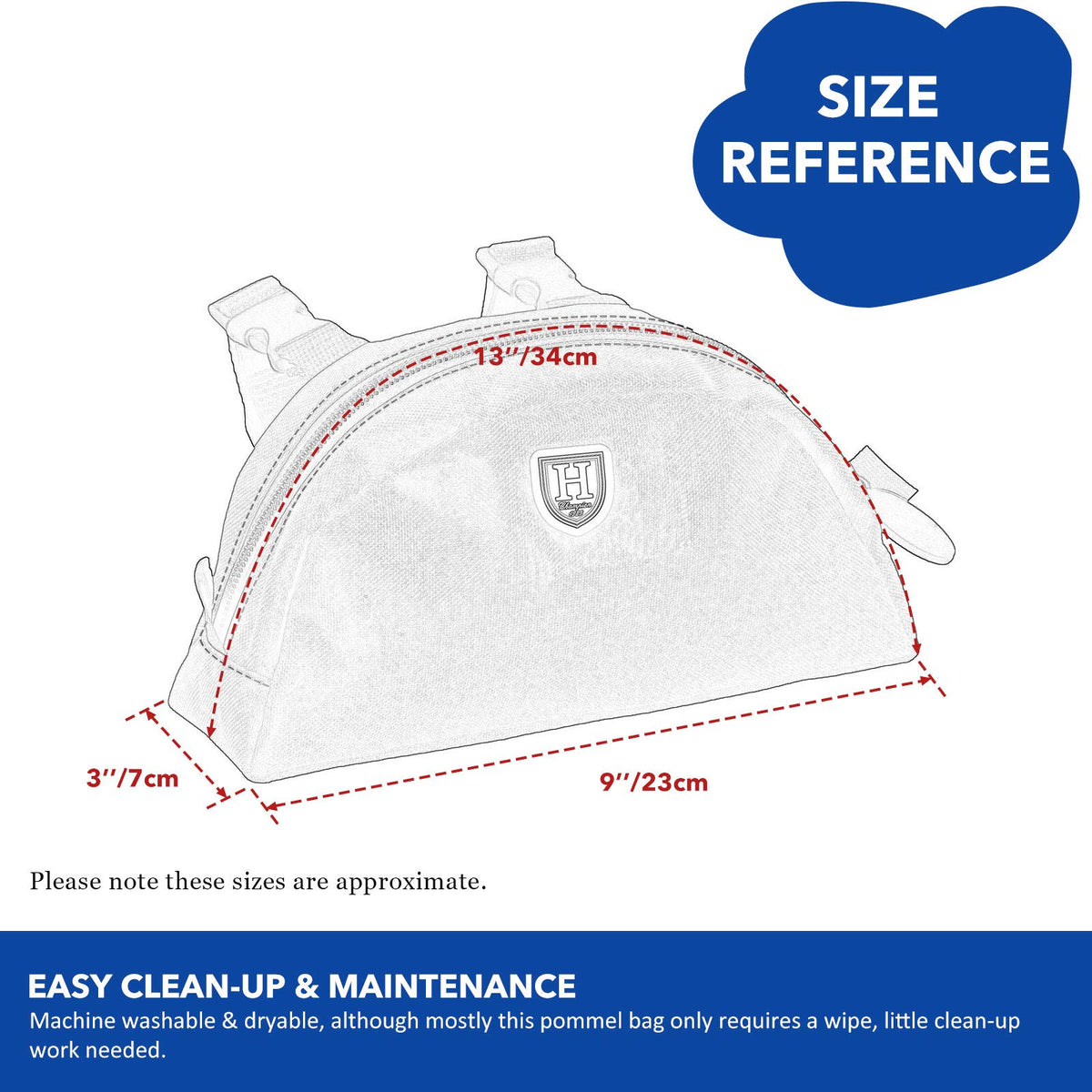 Saddle Pommel Pocket with Waterproof Fabric Pouch J99146