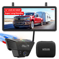Wireless Backup Camera Solar Magnetic 7.2" 1080P Monitor D570