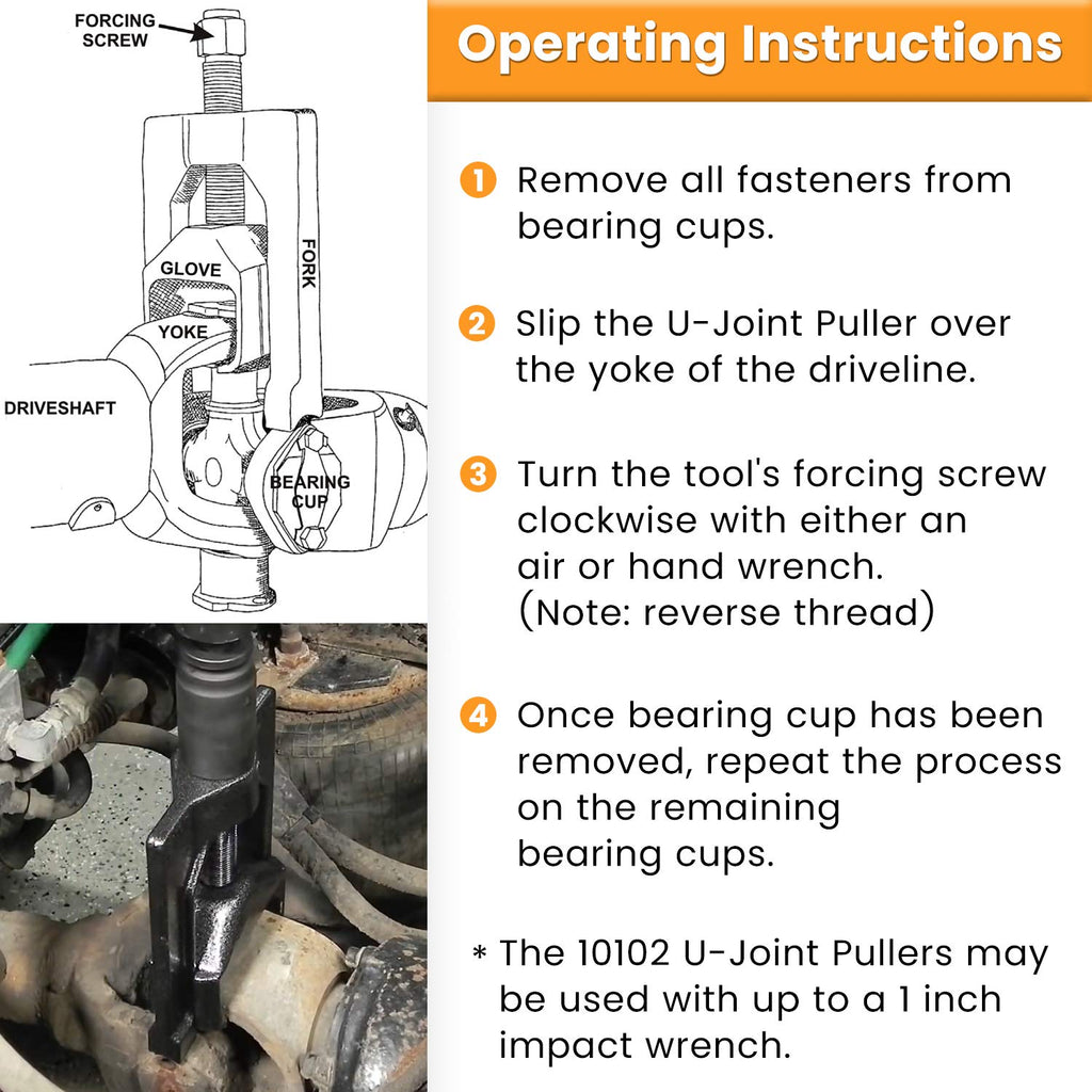 Heavy-Duty Universal Joint Puller Bearing Cup Installer Tool I7296