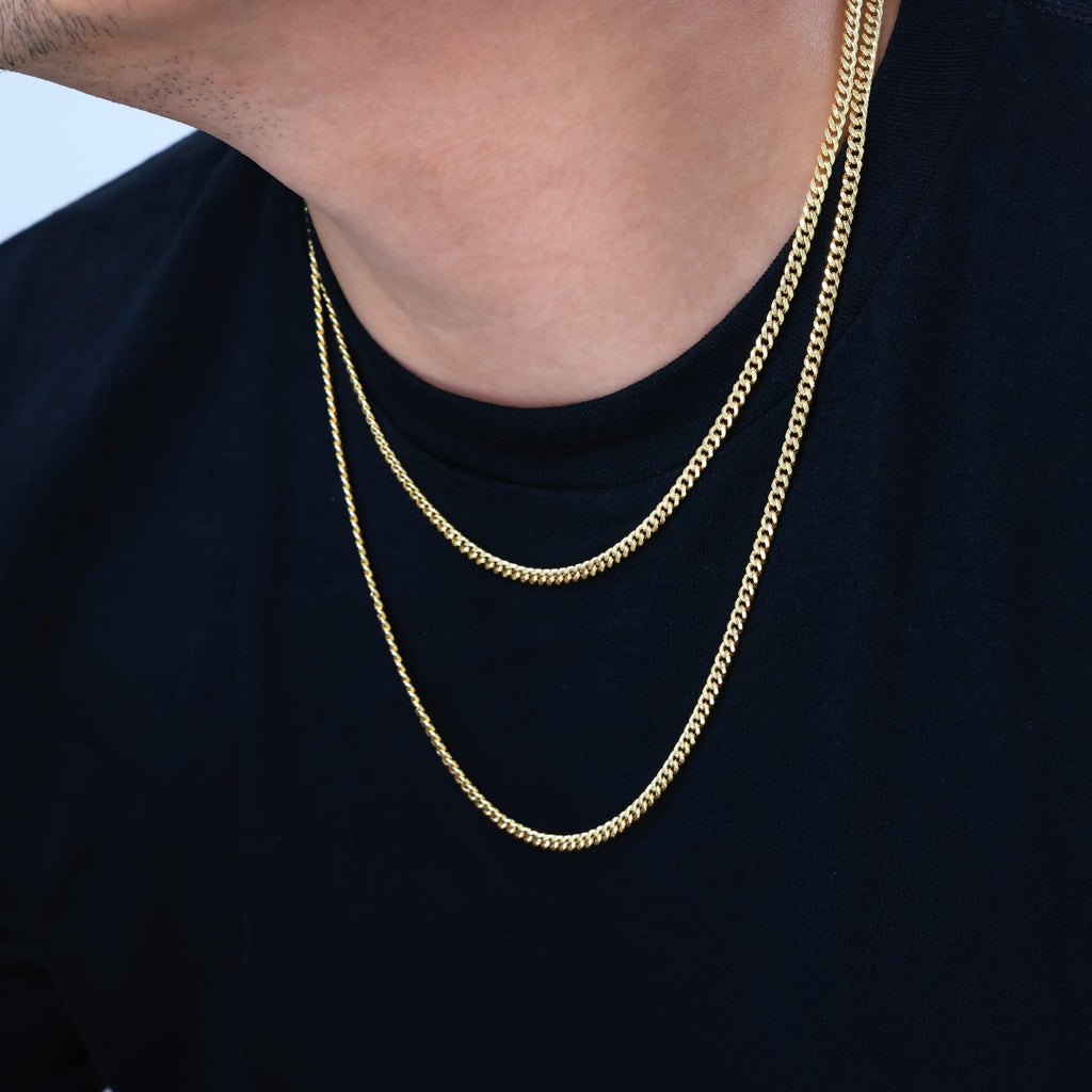 14K Yellow Gold Cuban Link Chain Necklace I135157