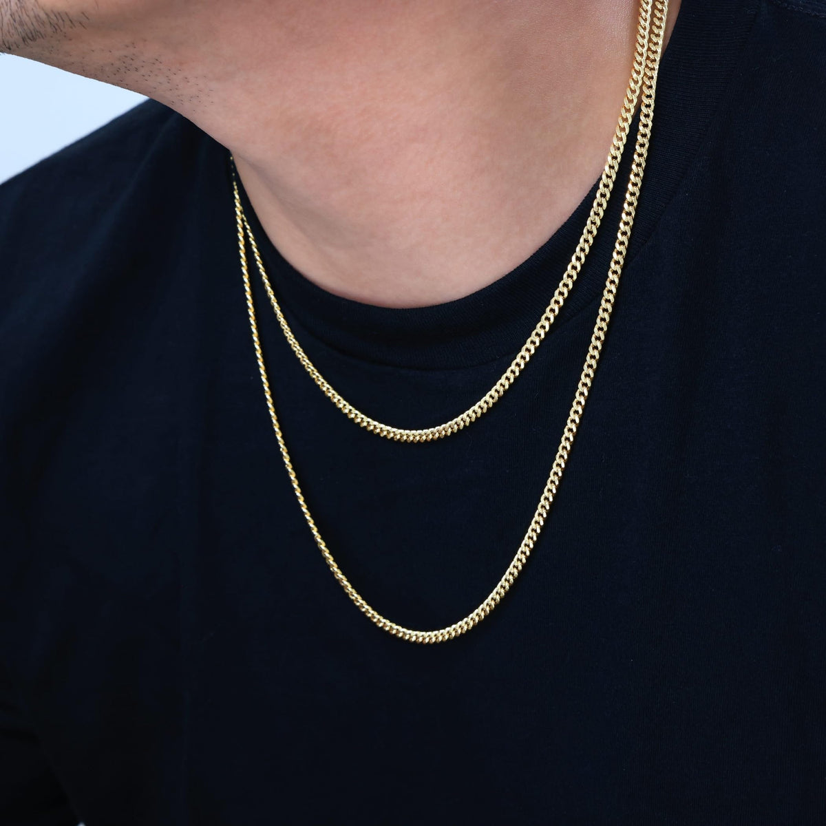 14K Yellow Gold Cuban Link Chain Necklace I135157