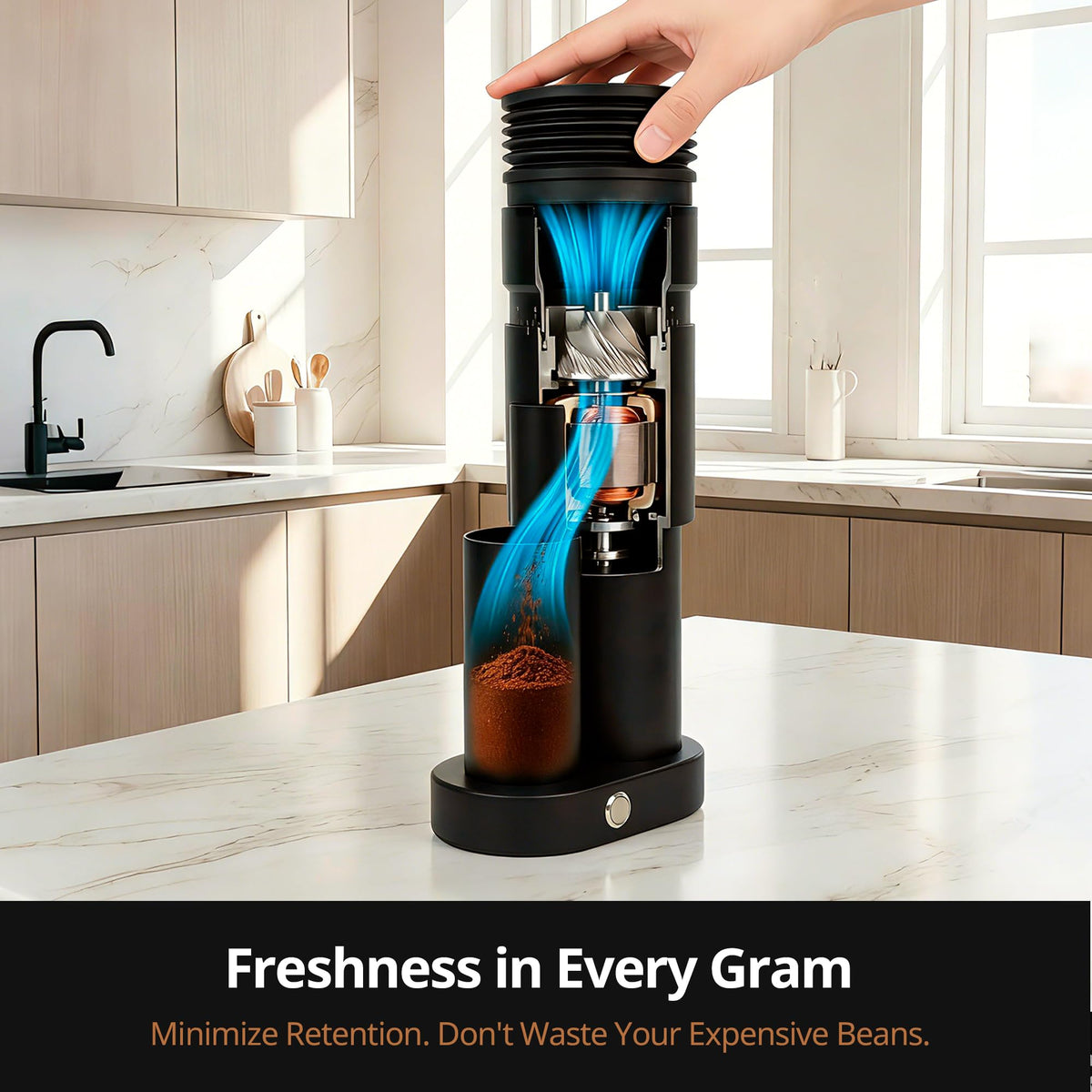 Electric Burr Coffee Grinder with 63mm Conical Burr A287