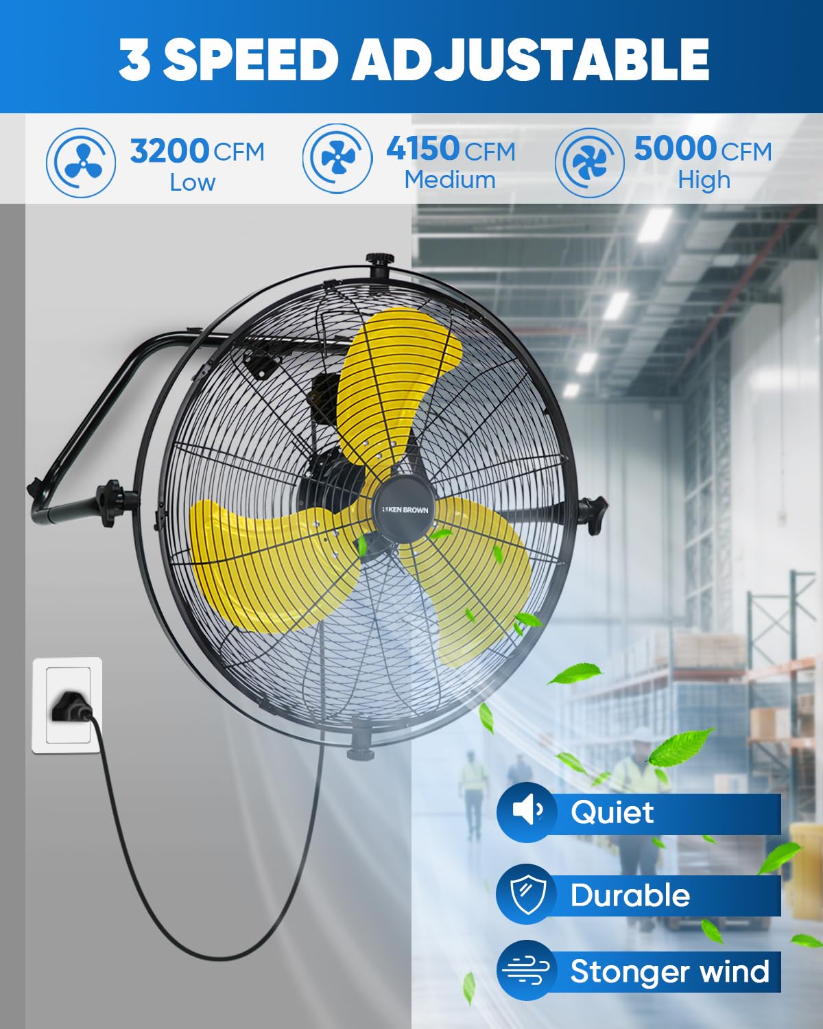 20 Inch 3-Speed High Velocity Metal Fan W377