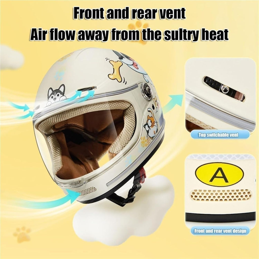 Kids Full Face Motorcycle Helmet with Visor, DOT Approved Z71369