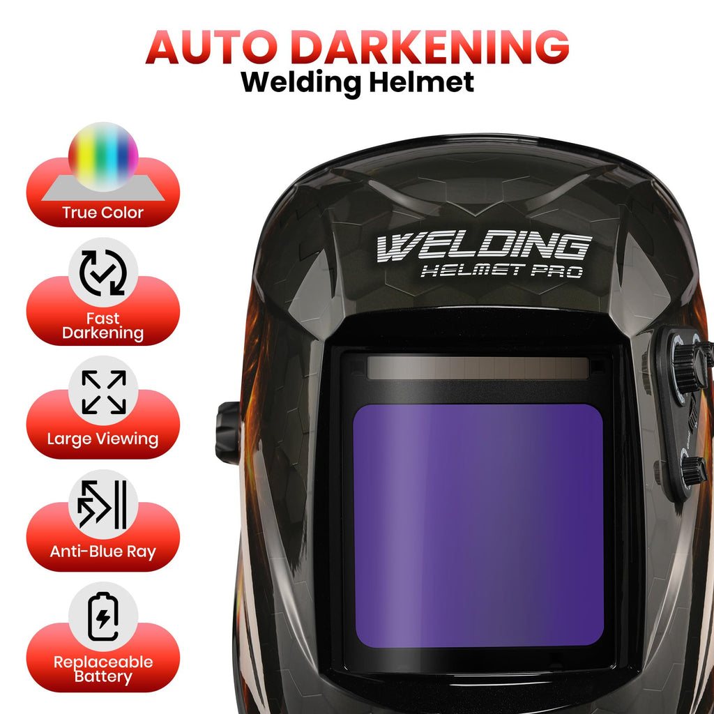 Auto Darkening True Color Solar Powered Welding Helmet N9757